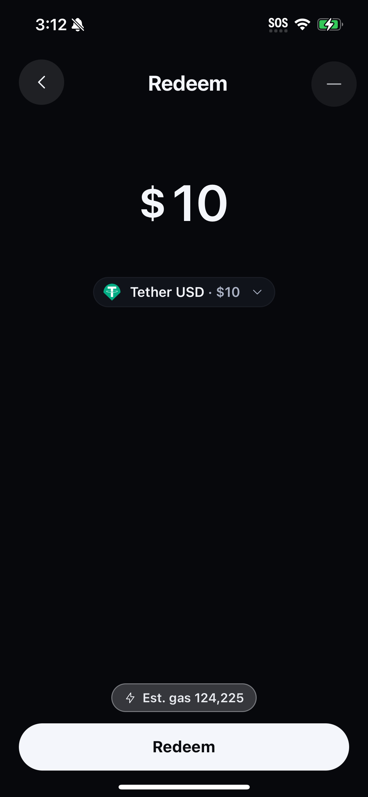 Redemption interface